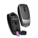HXSJ M109 Mini Wireless Mouse, 3D Right, TF Card Reader, 4D Mute Buttons(Grey)