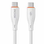 WK WDC-68 Kinkong Flash Series 1m 65W PVC Fast Charging Data Cable, Interface:Type-C to Type-C(White)