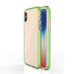 For iPhone X / XS TPU Double-color Shockproof Protective Case(Fresh Green)