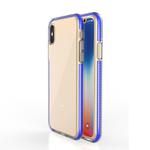 For iPhone X / XS TPU Double-color Shockproof Protective Case(Blue)