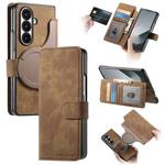 For Samsung Galax Z Fold7 5G CaseNeo MagSafe RFID Anti-theft Retro Leather Phone Case(Brown)