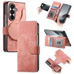 For Samsung Galax Z Fold7 5G CaseNeo MagSafe RFID Anti-theft Retro Leather Phone Case(Pink)