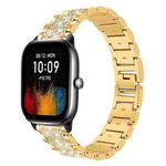 20mm For Amazfit Active 2 / GTS4 Mini xDfind Diamond Jewelry Steel Watch Band(Gold)