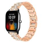 20mm For Amazfit Active 2 / GTS4 Mini xDfind Diamond Jewelry Steel Watch Band(Rose Gold)