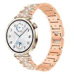 22mm For Huawei Watch GT5/GT5 Pro/4/4 Pro xDfind Diamond Jewelry Steel Watch Band(Rose Gold)
