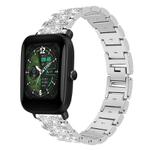 20mm For Amazfit Bip U / Lite / Bip 3 Pro xDfind Diamond Jewelry Steel Watch Band(Silver)