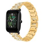 20mm For Amazfit Bip U / Lite / Bip 3 Pro xDfind Diamond Jewelry Steel Watch Band(Gold)