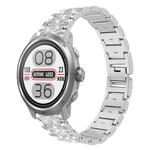 20mm For COROS APEX 2 42mm / PACE 2 xDfind Diamond Jewelry Steel Watch Band(Silver)