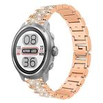20mm For COROS APEX 2 42mm / PACE 2 xDfind Diamond Jewelry Steel Watch Band(Rose Gold)
