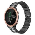20mm For Garmin Forerunner 570 42mm/245/645/158 xDfind Diamond Jewelry Steel Watch Band(Black)