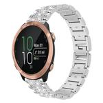 20mm For Garmin Forerunner 570 42mm/245/645/158 xDfind Diamond Jewelry Steel Watch Band(Silver)