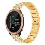 20mm For Garmin Forerunner 570 42mm/245/645/158 xDfind Diamond Jewelry Steel Watch Band(Gold)