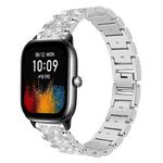 20mm For Amazfit GTS4 mini/GTS3/2/2E/GT2 mini xDfind Diamond Jewelry Steel Watch Band(Silver)