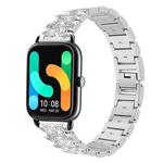 20mm For Xiaomi Haylou RS4 Plus LS11 xDfind Diamond Jewelry Steel Watch Band(Silver)