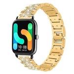 20mm For Xiaomi Haylou RS4 Plus LS11 xDfind Diamond Jewelry Steel Watch Band(Gold)