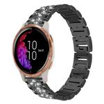 20mm For Garmin venu 2 / venu / Sq2 / Sq xDfind Diamond Jewelry Steel Watch Band(Black)