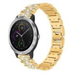 20mm For Garmin GarminMove Sport / vivoactive3 xDfind Diamond Jewelry Steel Watch Band(Gold)
