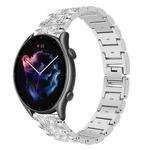 22mm For Amazfit GTR 4/3/3 Pro/Bip6/Bip5 xDfind Diamond Jewelry Steel Watch Band(Silver)