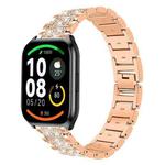 22mm For Xiaomi Haylou Watch LS09B / LS05S / LS10 xDfind Diamond Jewelry Steel Watch Band(Rose Gold)