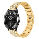 22mm For Xiaomi Watch S3/2 Pro/S2/S1 xDfind Diamond Jewelry Steel Watch Band(Gold)