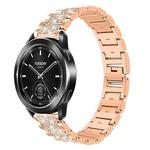22mm For Xiaomi Watch S3/2 Pro/S2/S1 xDfind Diamond Jewelry Steel Watch Band(Rose Gold)