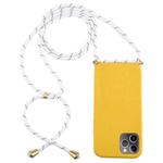 For iPhone 12 / 12 Pro Wheat TPU Protective Case with Lanyard(Yellow)