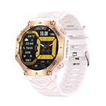KC91 1.39 inch IPS Screen 3ATM Outdoor GPS Smart Watch with Flashlight(Pink)