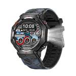 KC91 1.39 inch IPS Screen 3ATM Outdoor GPS Smart Watch with Flashlight(Camouflage)
