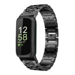 For Fitbit Inspire 3 12mm xDfind Diamond Jewelry Stainless Steel Watch Band(Black)