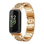 For Fitbit Inspire 3 12mm xDfind Diamond Jewelry Stainless Steel Watch Band(Rose Gold)