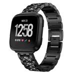 For Fitbit Versa 4 / 3 / Sense2 / 1 20mm xDfind Diamond Jewelry Stainless Steel Watch Band(Black)