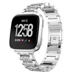 For Fitbit Versa 4 / 3 / Sense2 / 1 20mm xDfind Diamond Jewelry Stainless Steel Watch Band(Silver)