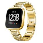 For Fitbit Versa 4 / 3 / Sense2 / 1 20mm xDfind Diamond Jewelry Stainless Steel Watch Band(Gold)