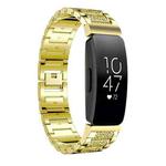 For Fitbit Inspire 2 / Ace 3 14mm xDfind Diamond Jewelry Stainless Steel Watch Band(Gold)