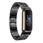 For Fitbit Luxe / Special Edition 12mm xDfind Diamond Jewelry Stainless Steel Watch Band(Black)