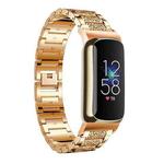 For Fitbit Luxe / Special Edition 12mm xDfind Diamond Jewelry Stainless Steel Watch Band(Rose Gold)