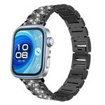 For Huawei Watch Fit 4 Pro / Fit 4 / Fit 3 20mm xDfind Diamond Jewelry Stainless Steel Watch Band(Black)