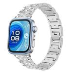 For Huawei Watch Fit 4 Pro / Fit 4 / Fit 3 20mm xDfind Diamond Jewelry Stainless Steel Watch Band(Silver)