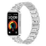 For Huawei Band 10 / 9 / 8 14mm xDfind Diamond Jewelry Stainless Steel Watch Band(Silver)