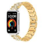For Huawei Band 10 / 9 / 8 14mm xDfind Diamond Jewelry Stainless Steel Watch Band(Gold)