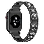 For Apple Watch 38 / 40 / 41 / S10 42mm xDfind Diamond Jewelry Stainless Steel Watch Band(Black)