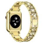 For Apple Watch 38 / 40 / 41 / S10 42mm xDfind Diamond Jewelry Stainless Steel Watch Band(Gold)