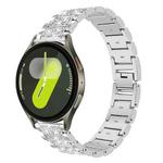 For Samsung Galaxy Watch7 / FE / 6 / 5 / 4 20mm xDfind Diamond Jewelry Stainless Steel Watch Band(Silver)
