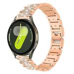 For Samsung Galaxy Watch7 / FE / 6 / 5 / 4 20mm xDfind Diamond Jewelry Stainless Steel Watch Band(Rose Gold)