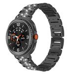 For Samsung Galaxy Watch8 20mm xDfind Diamond Jewelry Stainless Steel Watch Band(Black)