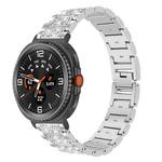 For Samsung Galaxy Watch8 20mm xDfind Diamond Jewelry Stainless Steel Watch Band(Silver)