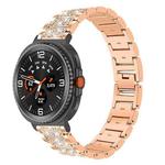 For Samsung Galaxy Watch8 20mm xDfind Diamond Jewelry Stainless Steel Watch Band(Rose Gold)
