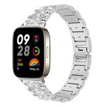 For Redmi Watch 3 20mm xDfind Diamond Jewelry Stainless Steel Watch Band(Silver)