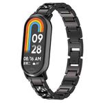 For Xiaomi Smart Band 10 / 9 / 8 / NFC 14mm xDfind Diamond Jewelry Stainless Steel Watch Band(Black)