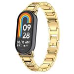 For Xiaomi Smart Band 10 / 9 / 8 / NFC 14mm xDfind Diamond Jewelry Stainless Steel Watch Band(Gold)